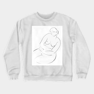 Seated Female Nude by Carl Newman Crewneck Sweatshirt